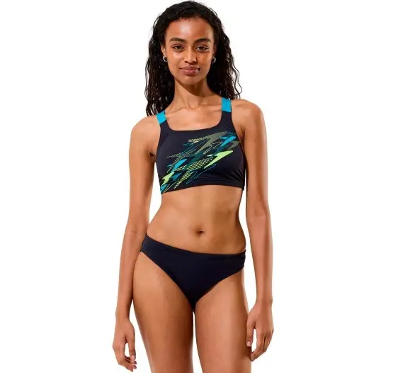 SPEEDO BIQUINI MEDLEY LOGO LEATHERBACK V-BACK