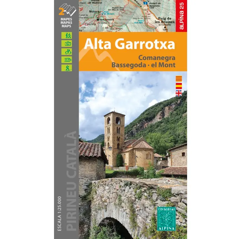 ALPINA MAPA ALTA GARROTXA. COMANEGRE, BASSEGODA, EL MONT