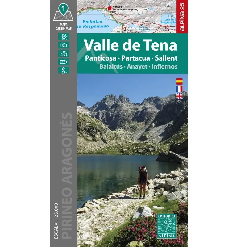 ALPINA MAPA VALLE DE TENA PANTICOSA PARTACUA SALLENT