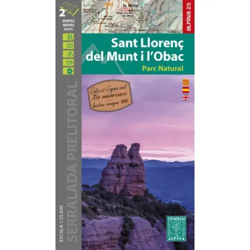 ALPINA MAPA SANT LLORENÇ DEL MUNT I L'OBAC PARC NATURAL
