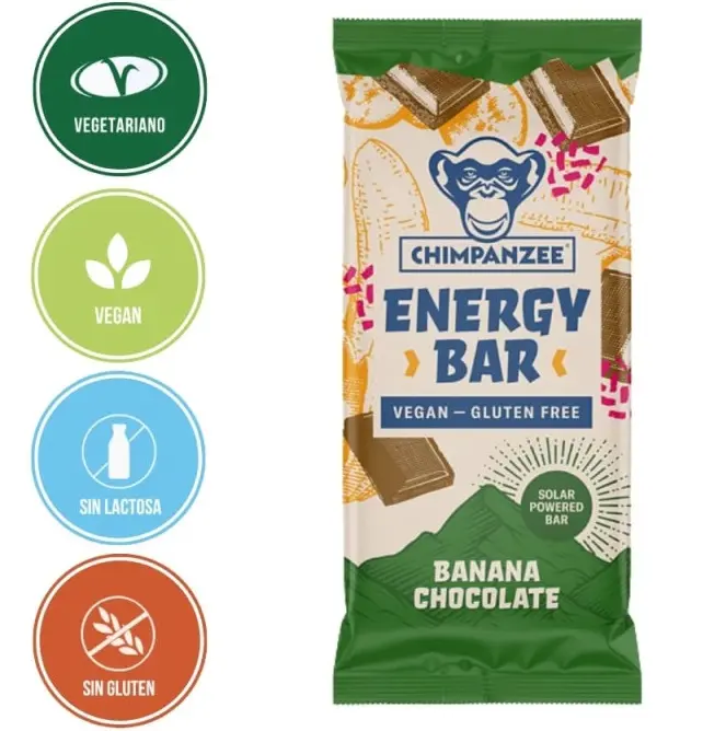 CHIMPANZEE BARRETA ENERGETICA PLATAN I XOCOLATA 55g