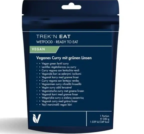 TREK'N EAT LENTEJAS AL CURRY 350g + BOLSA CALENTADORA