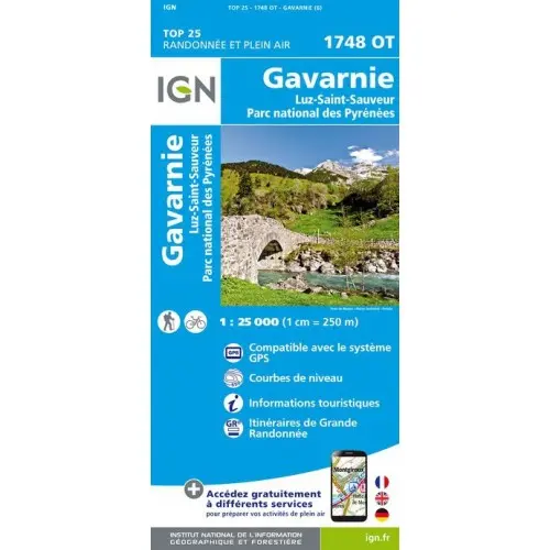 IGN MAPA GAVARNIE LUZ SAINT SAVEUR