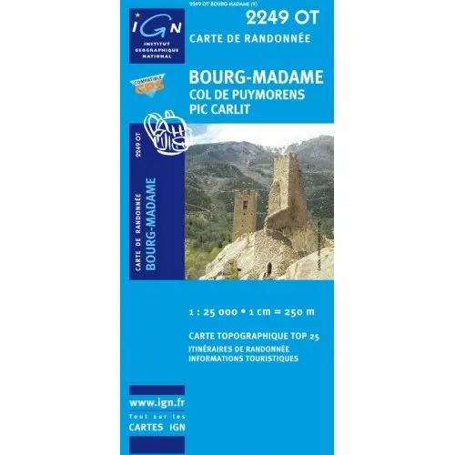 IGN MAPA BOURG MADAME COL DE PUYMORENS PIC CARLIT