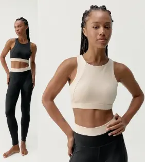 BORN LIVING YOGA TOP REVERSIBLE FIORELLA