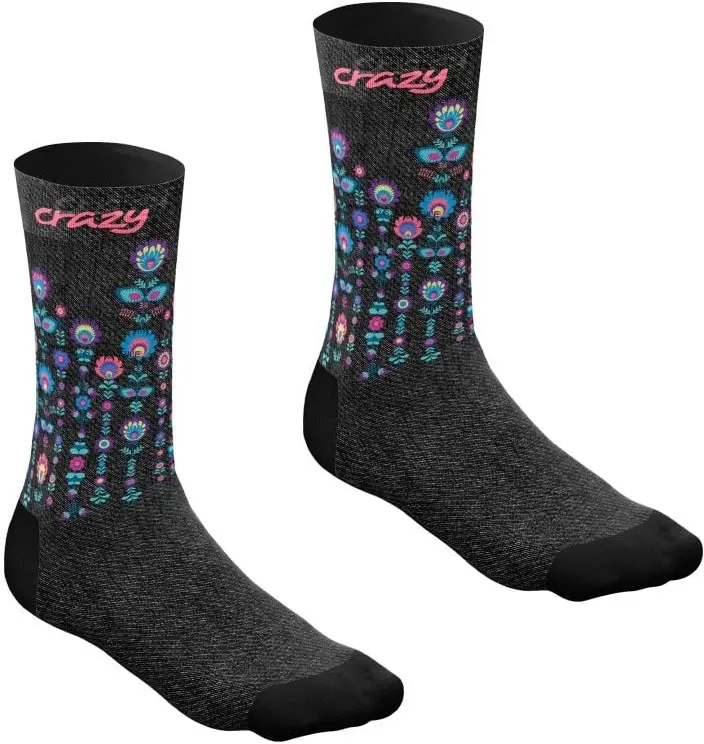 CRAZY CALCETINES RECYCLED SOCKS MOUNTAIN FLOWER