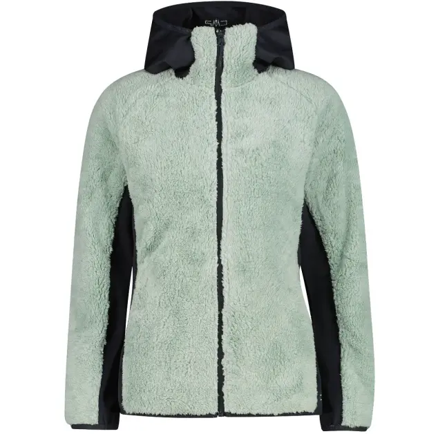 CMP POLAR HYBRID HIGHLOFT FLEECE JACKET HOOD DONA