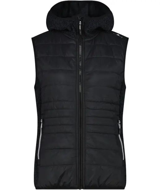CMP CHALECO WOMAN HYBRID FIX HOOD MUJER 