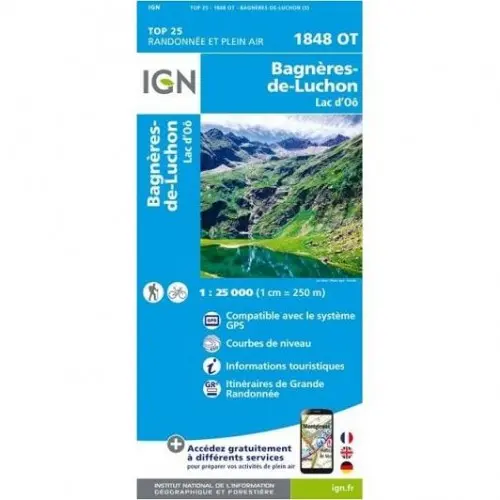 [IGN00632] IGN MAPA BAGNERES DE LUCHON LAC D'OO