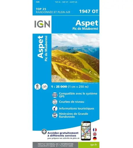 [IGN00634] IGN MAPA ASPET PIC DE MAUBERME