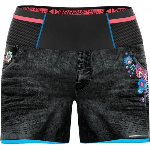 CRAZY SHORT LIGHTNING FLOWER JEANS DONA