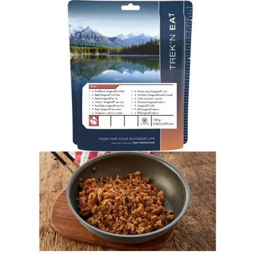[TK30202001] TREK'N EAT ARROZ CON TERNERA STROGANOFF 160g
