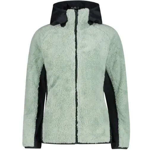 CMP POLAR HYBRID HIGHLOFT FLEECE JACKET HOOD MUJER
